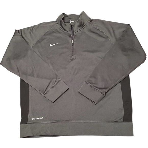 Nike Gray/Black Therma Fit Performance Quarter-Zip Pullover Size XXL - Picture 1 of 8